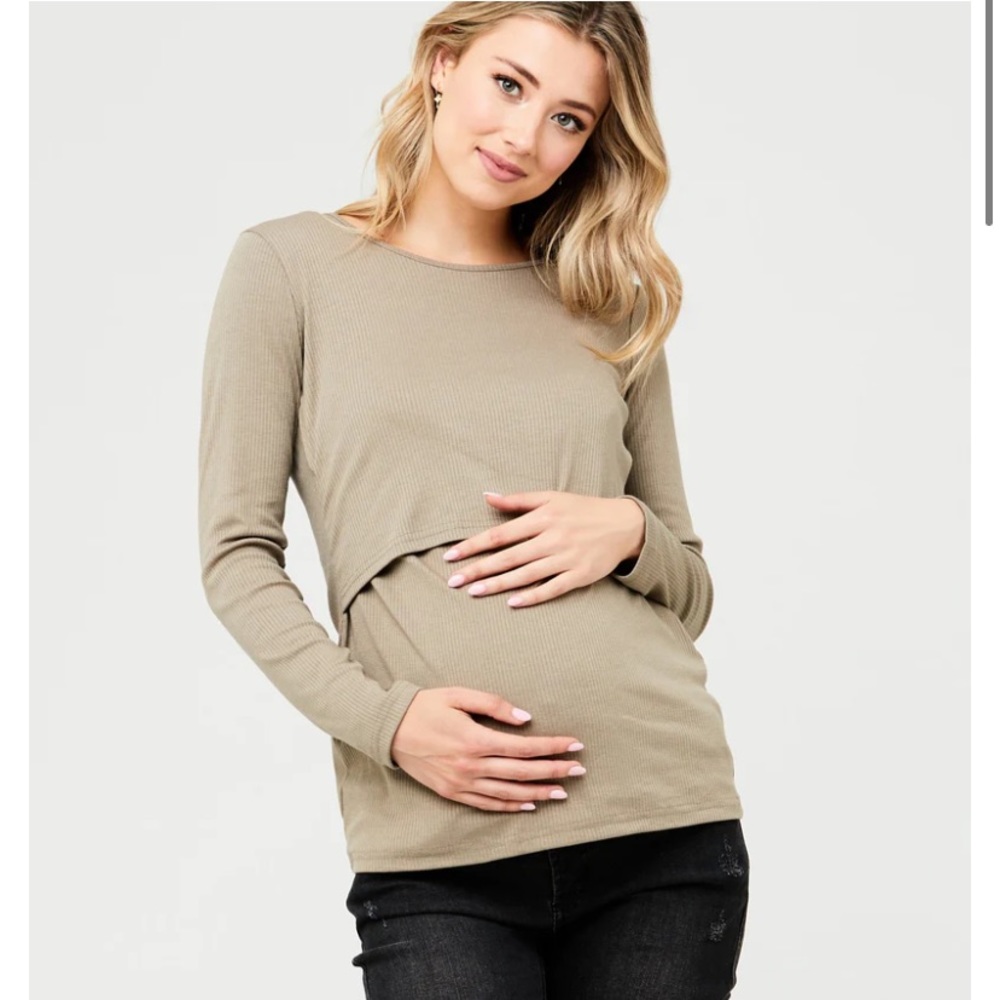 Ripe Maternity ribbed nursing top